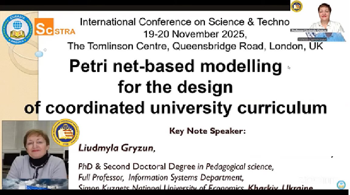 Виступ проф. Л.Е. Гризун як Key-note speaker на International Conference on Science & Technology 2025